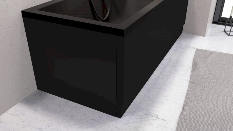 COUVERT panel čelní 170x52cm, černá mat, pravý 72860.21