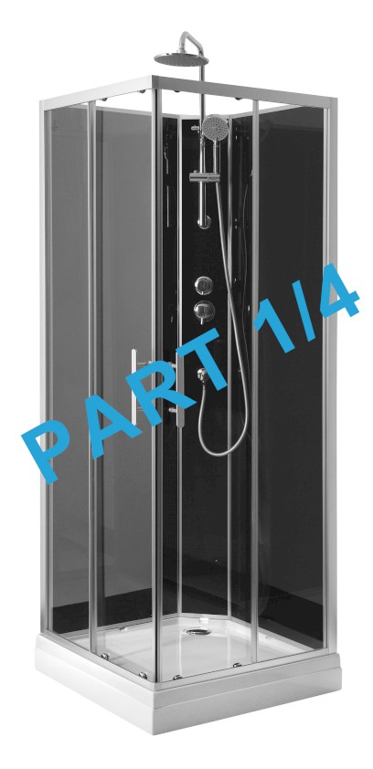 GRANVIK sprchový box 800x800x2180mm komponent 1/4 sprchová vanička, bílá 16-080-09-11-00