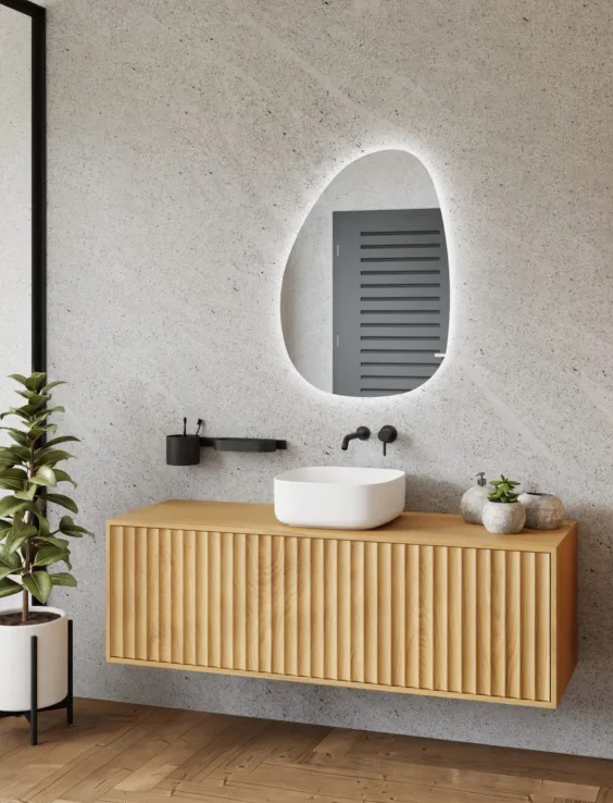 STEN zrcadlo s LED podsvícením 67x92cm NA372