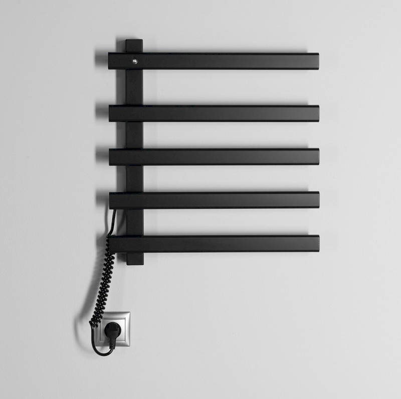 ELCOR elektrický sušák ručníků 480x520x50 mm, 63 W, černá mat EB530