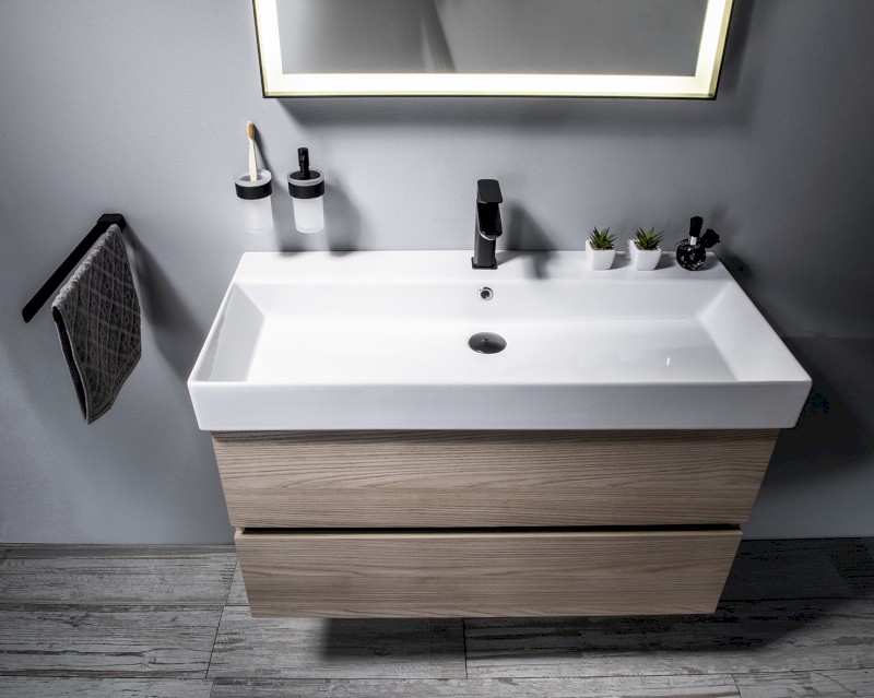 KARE 100 keramické umyvadlo nábytkové 98x46cm, bílá 17100