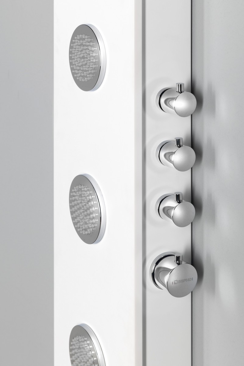 SPIRIT ROUND termostatický sprchový panel 250x1550mm, bílá 71151