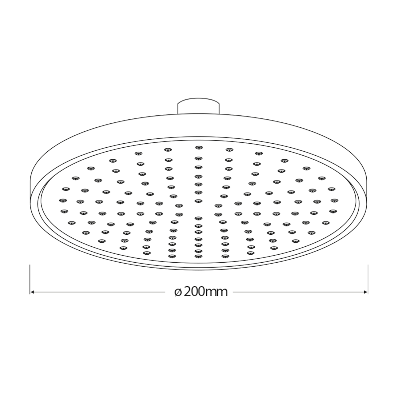 Hlavová sprcha, průměr 200mm, ABS/chrom SC121