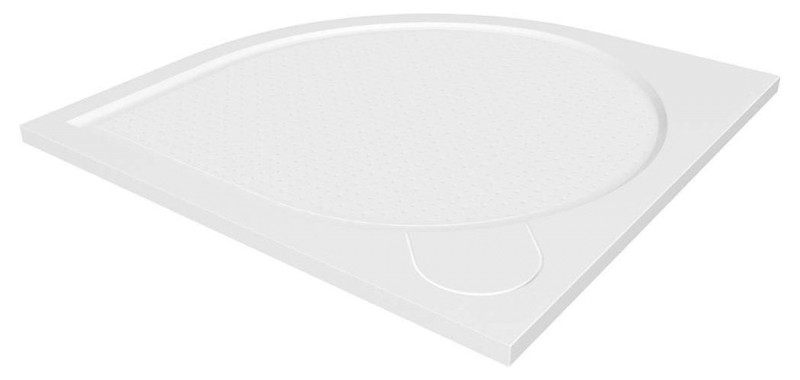 ARCA sprchová vanička z litého mramoru, čtvrtkruh 100x100cm, R550, bílá PA551