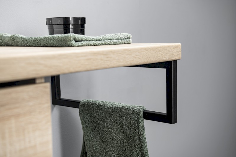 Podpěrná konzole 440x150x20mm, lakovaná ocel, černá mat, 1 ks VG4415