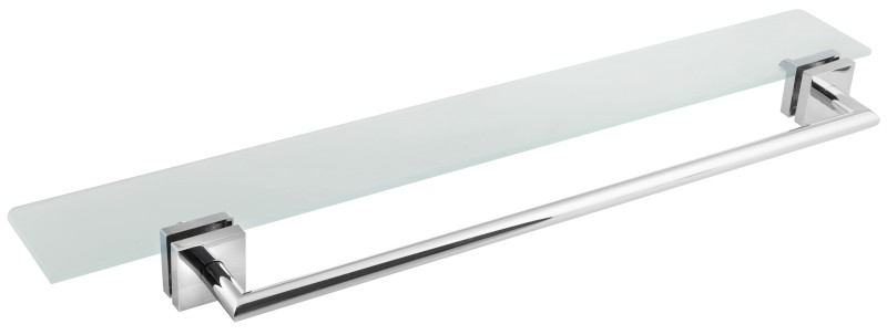 X-SQUARE police s držákem osušky na skleněnou zástěnu, chrom XQ458