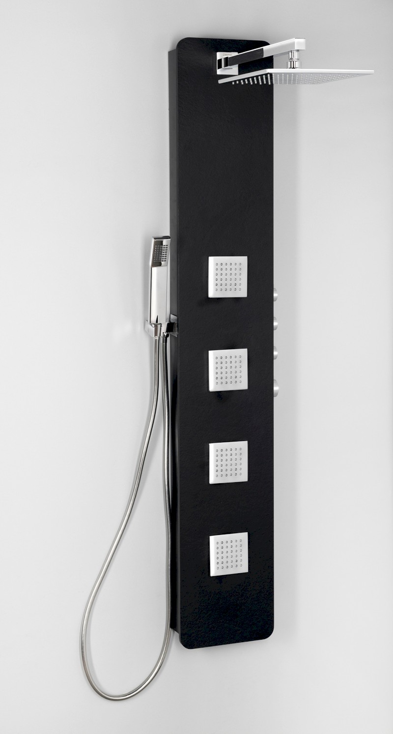 SPIRIT SQUARE termostatický sprchový panel 250x1550mm, černá 81251