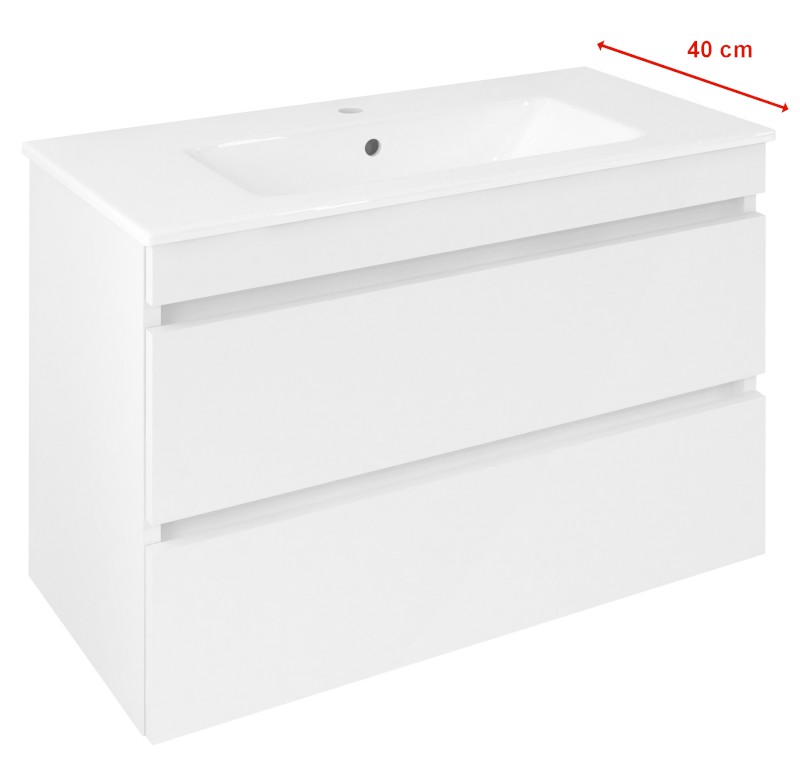 EZARA umyvadlová skříňka 78x54x39cm, bílá lesk EZ792-3030