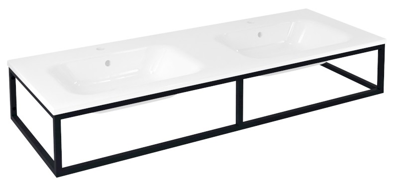 SKA konzole pod umyvadlo/desku 140x22x51cm, černá mat SKA840