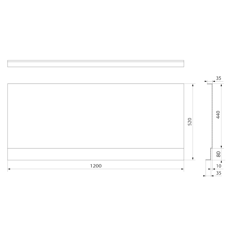 COUVERT NIKA panel čelní 120x52cm 72853