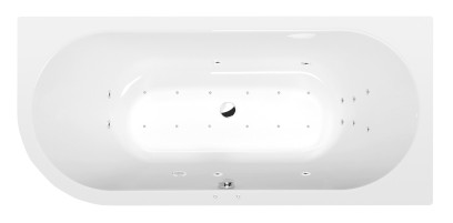 VIVA R hydromasážní vana, 185x80x47cm, Attraction Hydro-Air, chrom 72129.4010