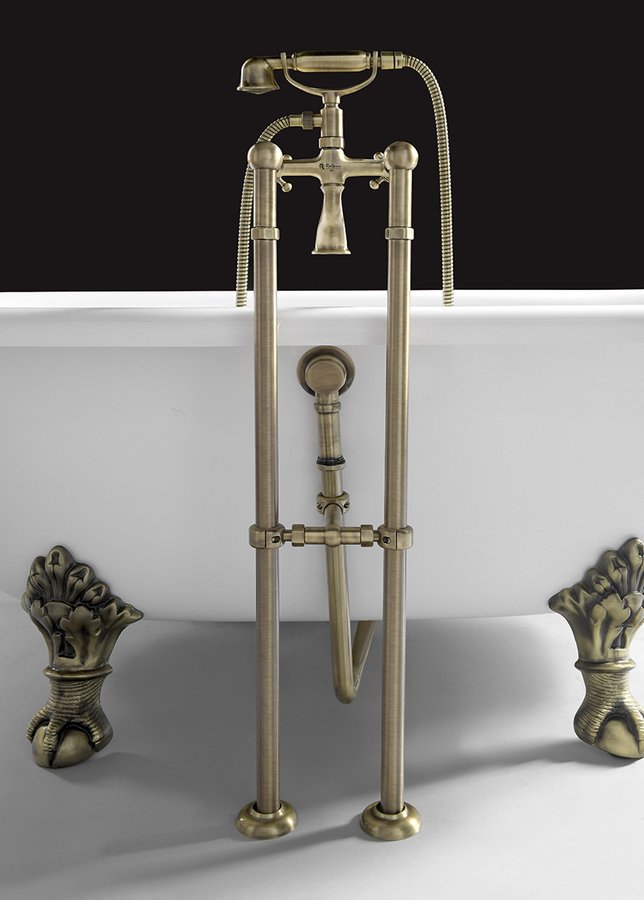 ANTEA připojení pro instalaci vanové baterie do podlahy (pár), bronz 9846