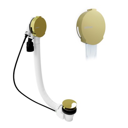 Vanová souprava s napouštěním, bovden, délka 1200mm, zátka 72mm, zlato 71857.90