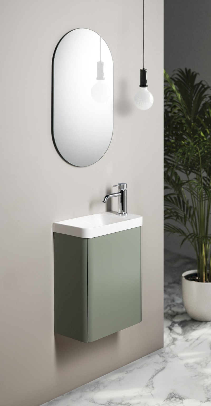 Zrcadlo s broušenou hranou oválné 40x70cm, CU free 22503