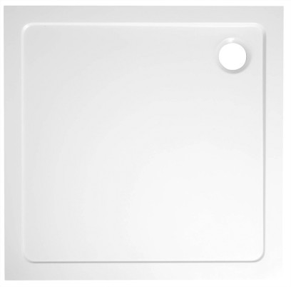 TECMI sprchová vanička z litého mramoru, čtverec 80x80cm, bílá PQ008