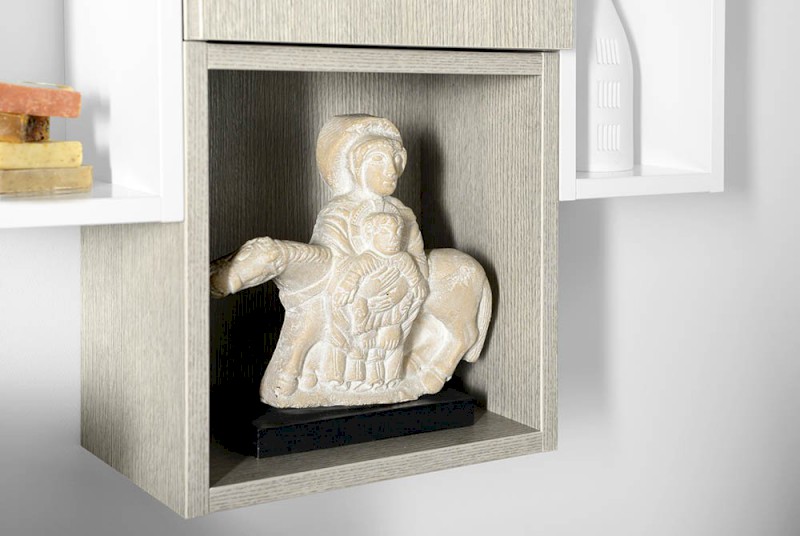 ESPACE otevřená policová skříňka 35x35x22cm, dub stříbrný ESC150-1111