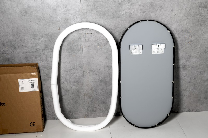 AROWANA oválné zrcadlo v rámu 45x90cm, černá mat AWB4590