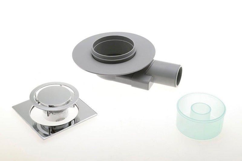 TIRANA podlahová vpust boční 100x100mm, DN50, chrom 2665.295.8