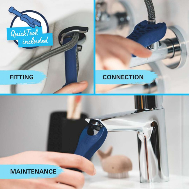 QuickFix Start Umyvadlová baterie s výpustí Push-Open, matná černá GROHE 235502432