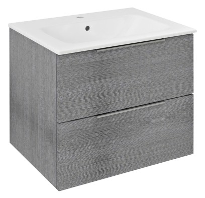 CIRASA umyvadlová skříňka 59,2x52x46cm, dub stříbrný CR611-1111