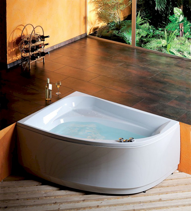 TANYA R asymetrická vana 160x120x49cm, bílá 66119