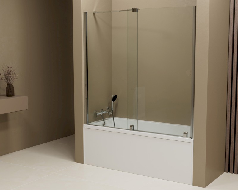 ROLLS vanová zástěna 1400x1500mm, čiré sklo BS-R140