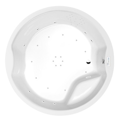 ROYAL ROUND hydromasážní vana, 172x172x49cm, Highline Hydro-Air, chrom 73211.6010