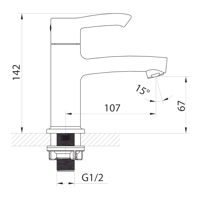 SMALL stojánkový umyvadlový ventil 1/2