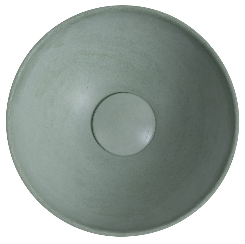 MINOR betonové umývátko na desku, Ø 26cm, zelená mat MR26023