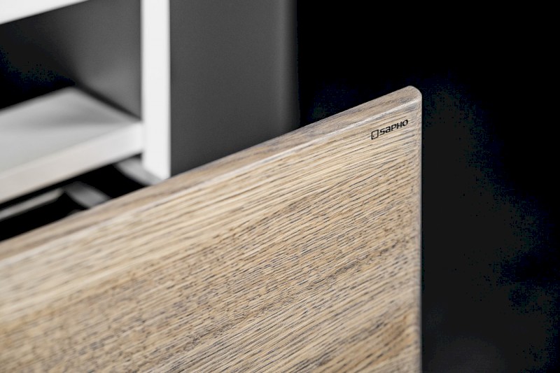 MEDIENA umyvadlová skříňka 56x51x48,5cm, bílá mat/dub graphite MD061