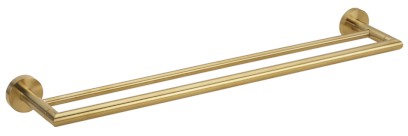 X-ROUND GOLD dvojitý držák ručníků 600mm, zlato mat XR401GB