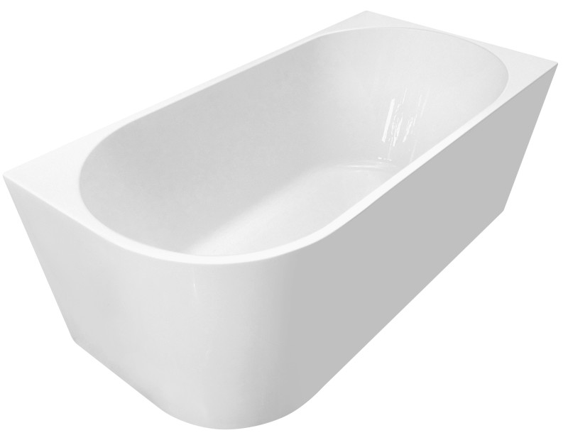 TIBERA R rohová stojící vana, 170x80cm, bílá E1015