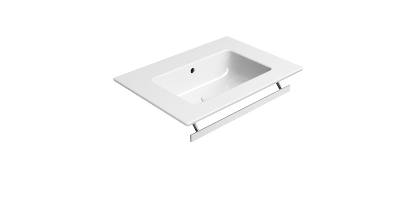 PURA keramické umyvadlo Slim 62x46cm, bez otvoru, bílá ExtraGlaze 8884011