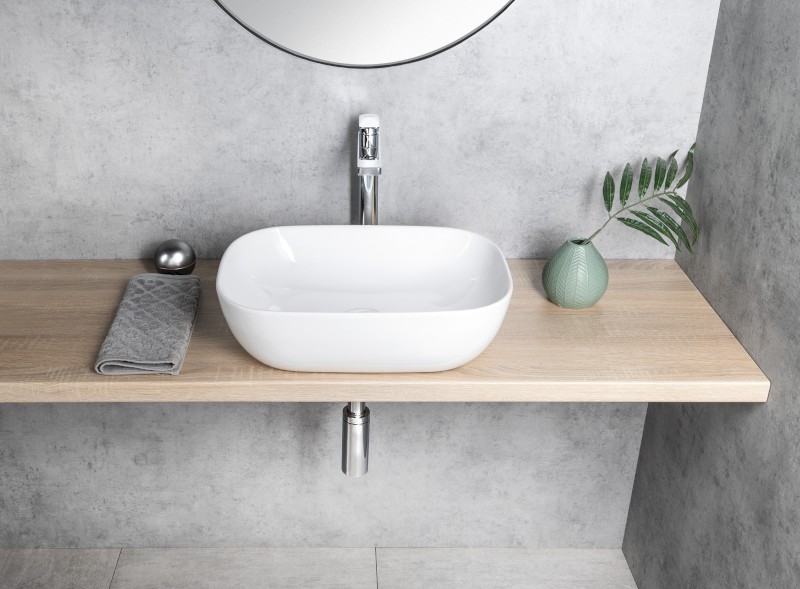 Keramické umyvadlo na desku 46x34cm, bílá 46341