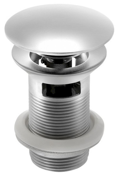 MINIMAL umyvadlová výpust 5/4“, click-clack, velká krytka, nerez mat MI057