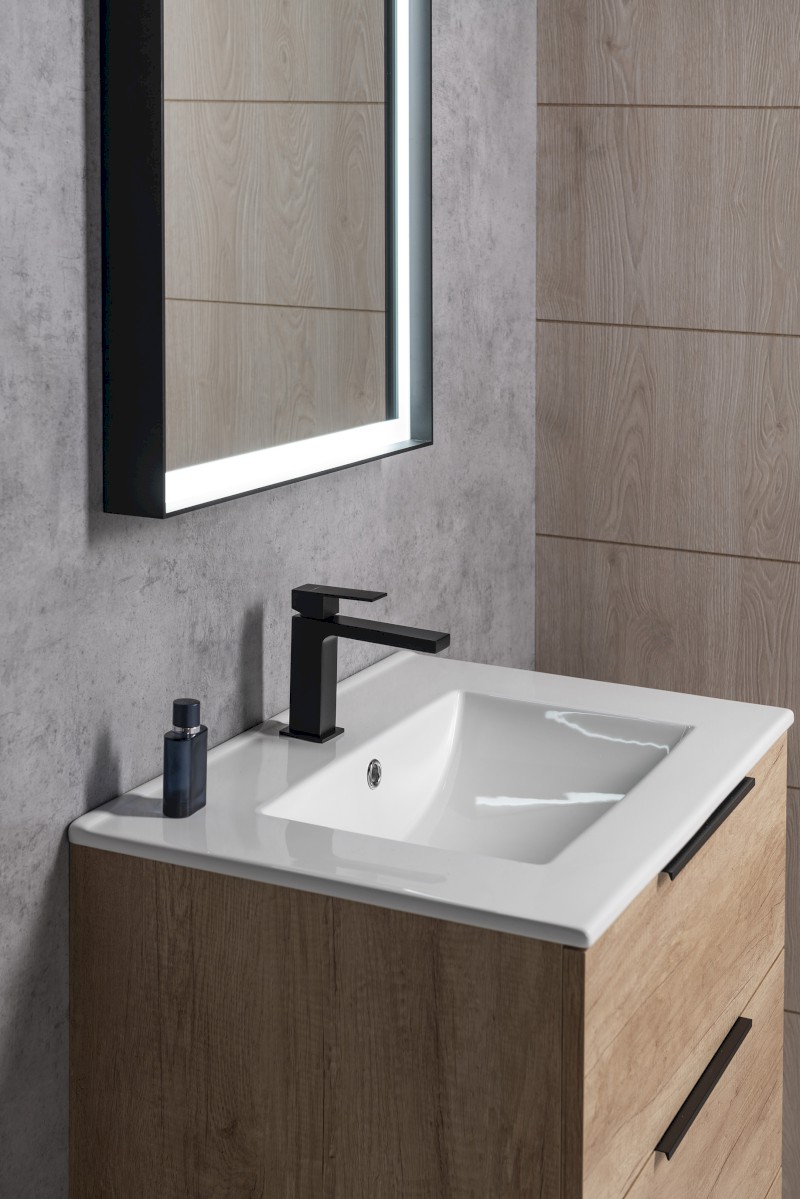 CUBEMIX stojánková umyvadlová baterie, černá mat CM002B