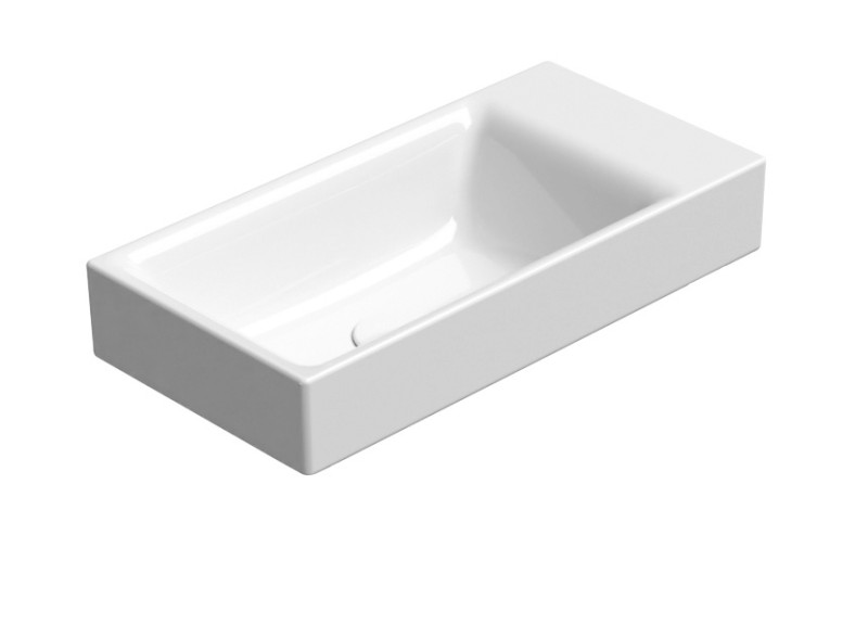 NUBES keramické umývátko 50x25cm, bez otvoru, pravé/levé, bílá ExtraGlaze 9637011