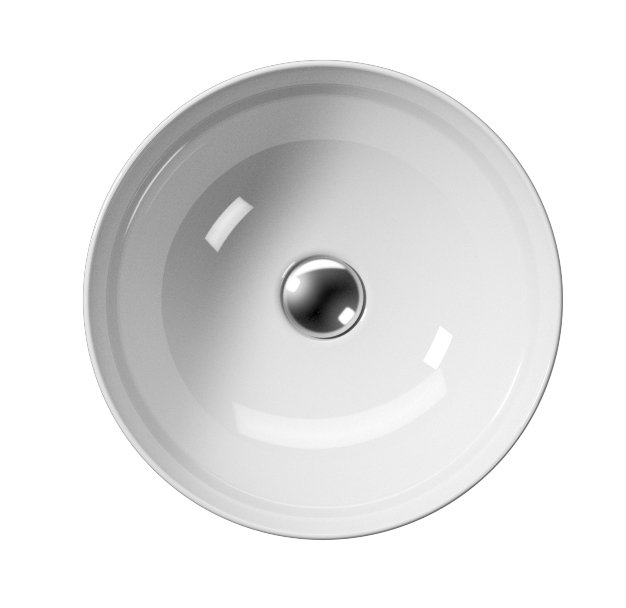 NUBES keramické umyvadlo na desku průměr 40cm, bílá ExtraGlaze 903911