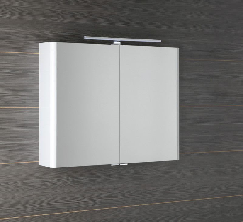 LUCIE galerka s LED osvětlením, 86x70x17cm, bílá LU085-0030