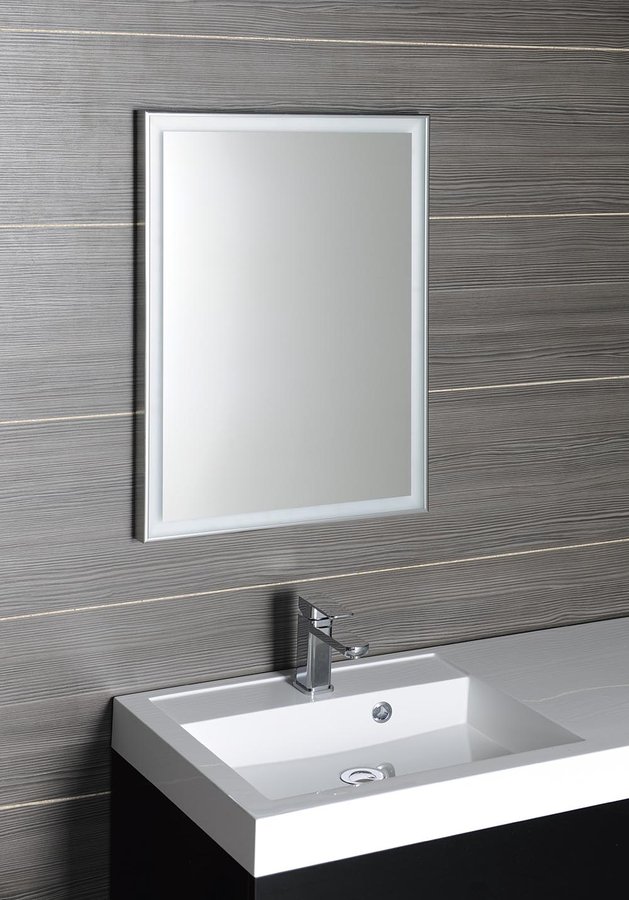LUMINAR zrcadlo s LED osvětlením v rámu 60x80cm, chrom NL557
