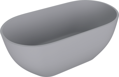 REDUTA volně stojící vana litý mramor 150x75x58cm, šedá mat 71843.31