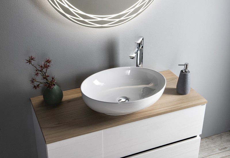 OFELIE keramické umyvadlo na desku, 52x40 cm, bílá AR433