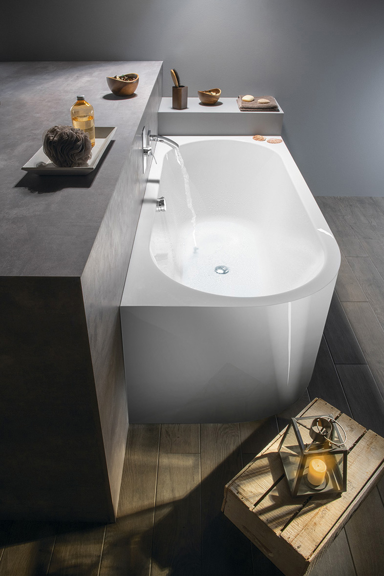 VIVA R MONOLITH asymetrická vana 170x75x60cm, bílá 78119M