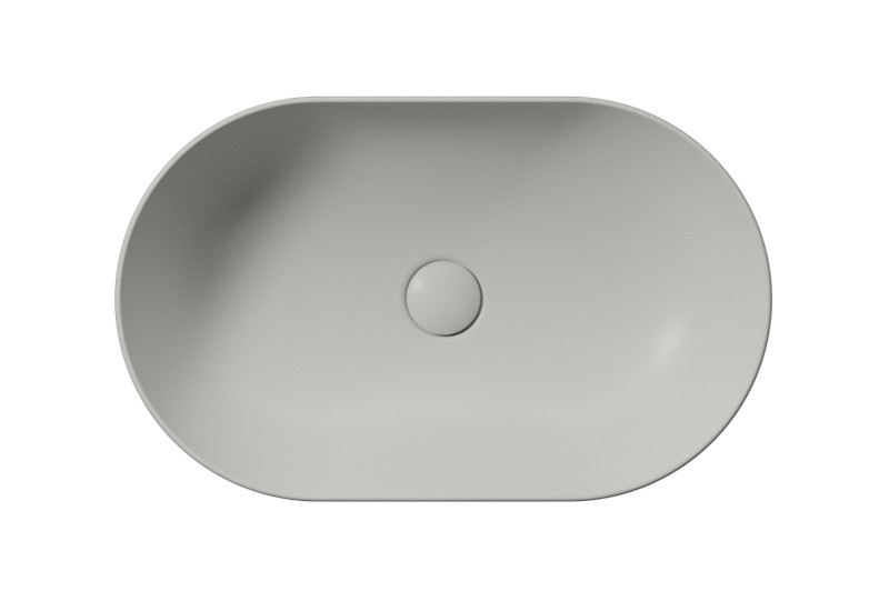 PURA keramické umyvadlo na desku 60x37cm, cenere mat 883417