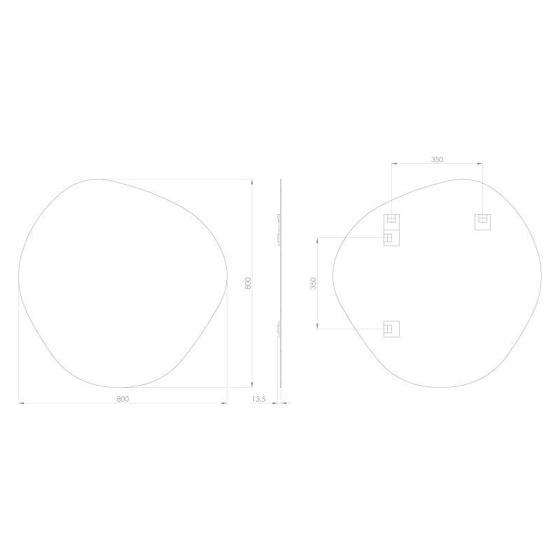 STEN zrcadlo 80x80cm NA285