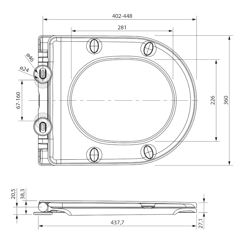 GERRY WC sedátko, SLIM, Soft Close, Easy Take, bílá WX1515