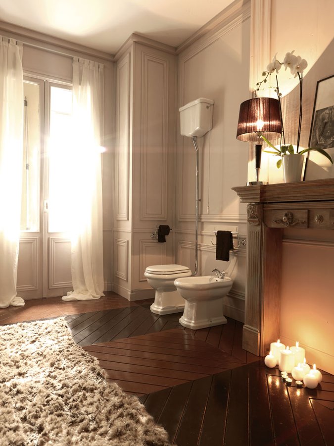 RETRO WC mísa stojící, 38,5x59cm, zadní odpad, bílá 101101