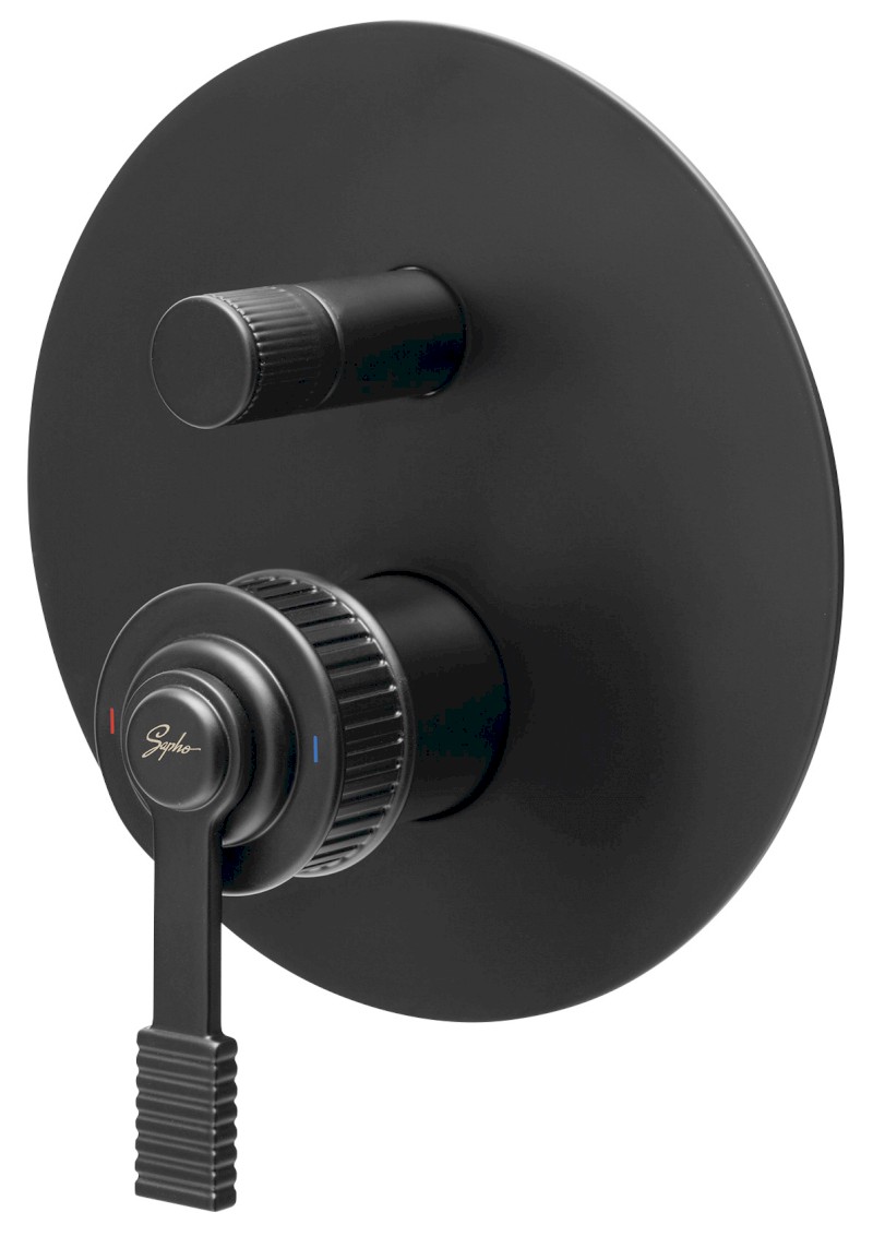 VERSI podomítková sprchová baterie, 2 výstupy, černá mat RV042/15