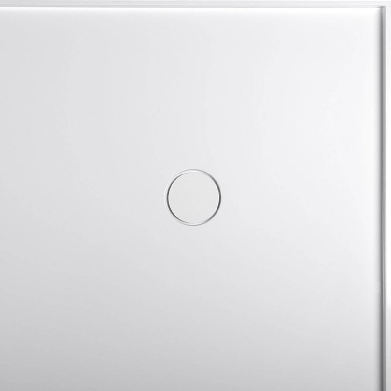 MIRAI sprchová vanička z litého mramoru, čtverec 100x100x1,8cm, bílá 73166