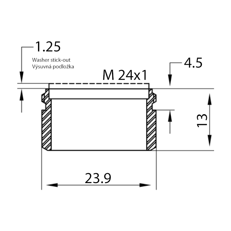 NEOPERL perlátor úsporný 3,8 l/min, vnější závit M24x1, chrom 3073.103